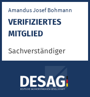 DESAG Sachverständigen-Zertifikat: amandusbohmann