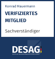 DESAG Sachverständigen-Zertifikat: Konrad Mauermann